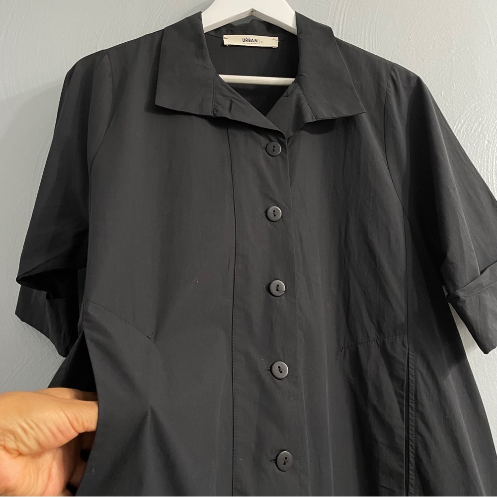 Alembika Urban black pleated shirt dress lagenlook oversized size S US(8) - Picture 4 of 15